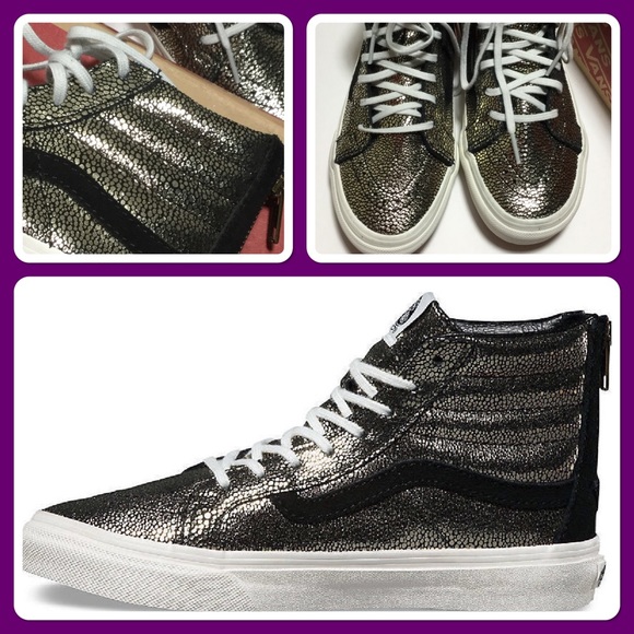 Vans Shoes - VANS SK8Hi slim zip Metallic size 5